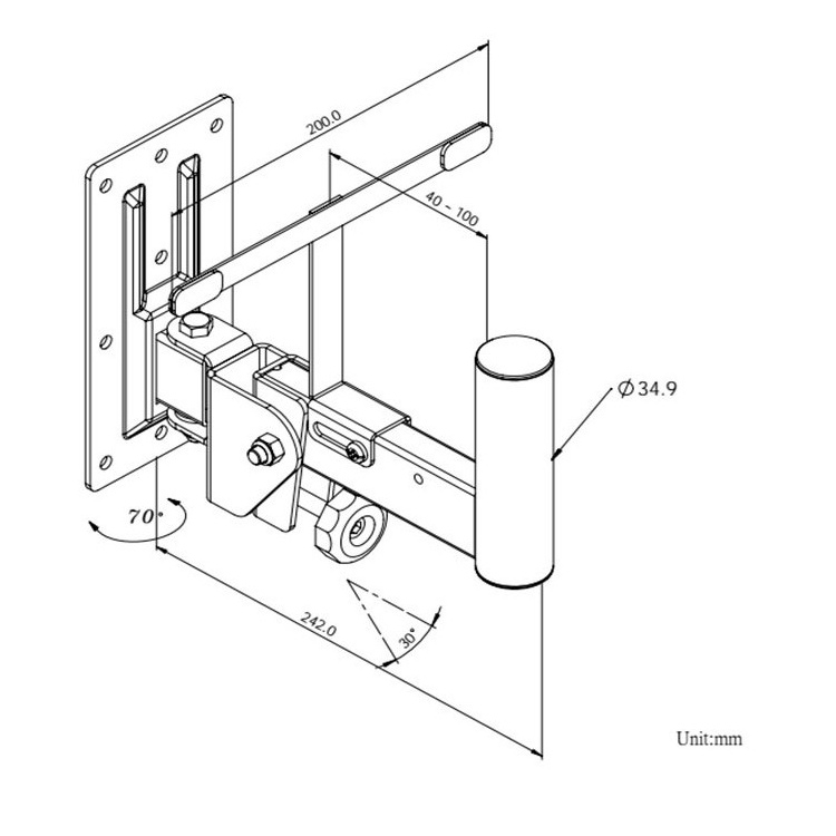 JYSP-120 (Lautsprecher-Wandhalterung)