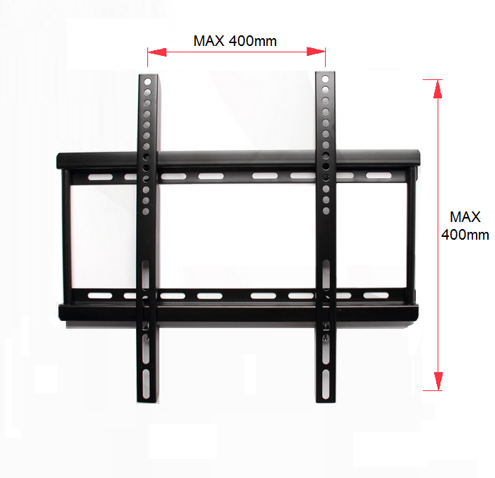  Feste TV-Wandhalterung für die meisten 26-55-Zoll-Fernseher, Ultra Slim TV-Wandhalterung JY-LCD-B04