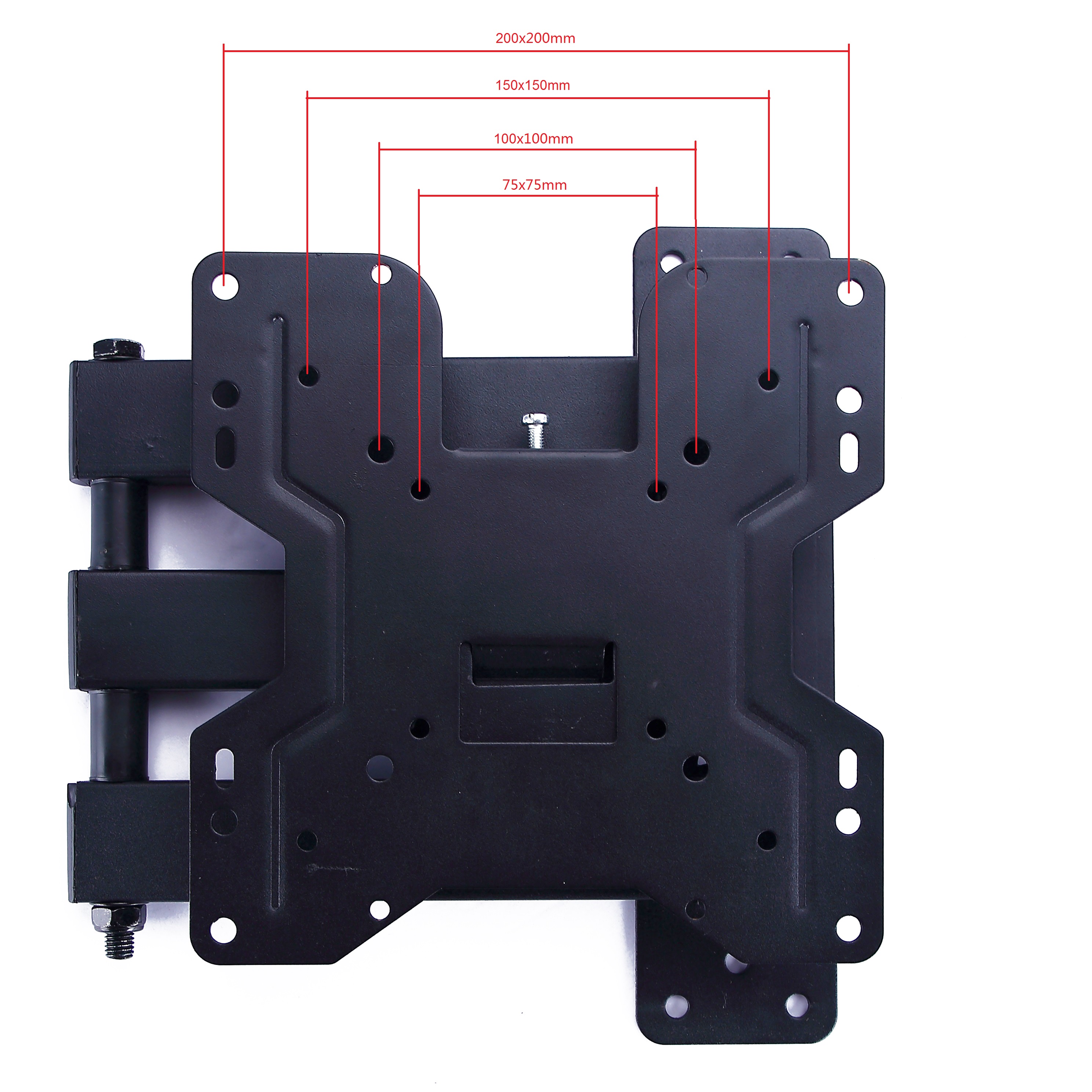 Mount Factory Articulating Swivel Full Motion TV-Wandhalterung in Schwarz für 10'-26'